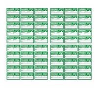 Paquete de 60 pegatinas de vinilo autoadhesivas de 50 mm por 25 mm. Cada prueba de seguridad ha pasado