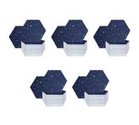 Paquete de 60 placas acústicas hexagonales con diseño de estrellas, amortiguación acústica, placa absorbente de sonido para tratamiento acústico