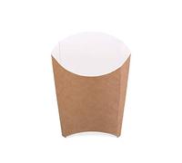 Paquete de 600 cajas de papas fritas de cartón kraft tamaño M, contenedor de alimentos de comida rápida desechable, ecológicas reciclables (600, M)