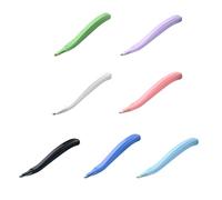 Paquete de 7 extractores de grapas de escritorio coloridos compactos con forma de bolígrafo, seguros para papel, construcción de metal ABS, extremo ligero para recoger grapas