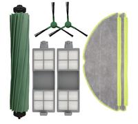 Paquete de 7 piezas de repuesto para aspiradora DustCompactor 205 compatibles con iRobot 205 DustCompactor Vac Robot Aspiradora, 1 cepillo de rodillo, 2 almohadillas de fregona, 2 cepillos laterales