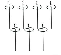 Paquete de 7 soportes de metal verde para trepar plantas, marco de soporte de jardín de 40 cm para flores y vides, enrejado de hierro para cultivo vertical