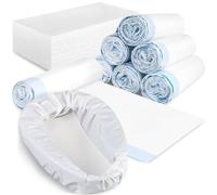 Paquete de 70 forros desechables para inodoros con almohadillas absorbentes, sartenes o bolsas de inodoro de noche, forros de cama para mujeres mayores, hombres, mujeres, forro de sartenes de cama,