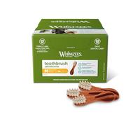 Paquete de 75 snacks para perros de Whimzees, con forma de cepillo de dientes - Perfecto para cuidar la higiene dental de tu perro, tamaño medio de 11 cm