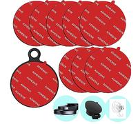 Paquete de 8 adhesivos adhesivos de 80 mm de alta adherencia de 80 mm, almohadillas circulares de doble cara para salpicadero/parabrisas, ventosa para teléfono, hogar, ganchos de succión GPS (rojo)