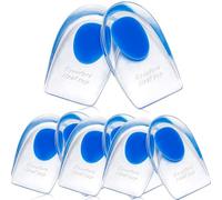 Paquete de 8 almohadillas de gel para el talón, almohadillas para el talón, insertos de talón para aliviar el dolor de talón, insertos de cojín de talón, copas de talón de gel, inserciones de talón