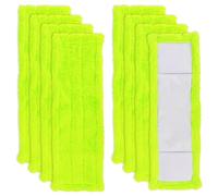 Paquete de 8 almohadillas de microfibra compatibles con mopas 3M Scotch-Brite M-005, almohadillas reutilizables Scotch Brite de repuesto para limpieza en seco y húmedo de suelos de madera dura, color