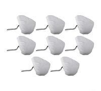Paquete de 8 almohadillas de microfibra para limpiador de trapeador de vapor compatibles con cabeza triangular Vax/Vileda/Neo/Moolan, color blanco, 27 x 21 cm, lavable a máquina para limpieza de pisos