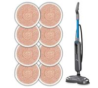 Paquete de 8 almohadillas de repuesto compatibles con la mopa de vapor Bissell SpinWave SmartSteam 3897A, almohadillas de fregona giratorias, almohadillas de fregona resistentes, almohadillas