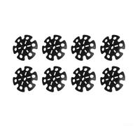 Paquete de 8 bastones de senderismo de goma para nieve, bastones de senderismo, esquí, discos antifregadero, equipo de invierno de 3.35 pulgadas, color negro (pala de nieve (negro)