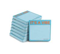 Paquete de 8 blocs de notas adhesivas Knock Knock It's a Vibe, 3 x 3 pulgadas, 100 hojas cada uno