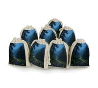 Paquete de 8 bolsas de arpillera, bolsas pequeñas de arpillera de Firefly Mountain Trail, bolsa de lavanda, pequeñas bolsas de regalo de arpillera adecuadas para fiestas y festivales, así como bolsas
