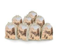 Paquete de 8 bolsas de arpillera, bolsas pequeñas de arpillera de las ruinas del desierto, bolsa de lavanda, bolsas de regalo pequeñas de arpillera adecuadas para fiestas y festivales, así como bolsas