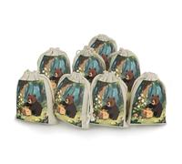 Paquete de 8 bolsas de arpillera pequeñas de arpillera, bolsa de lavanda, bolsas de regalo pequeñas de arpillera, adecuadas para fiestas y festivales, así como bolsas de regalo hechas a mano, bolsas