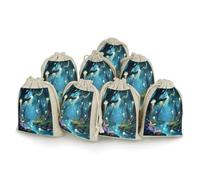 Paquete de 8 bolsas de arpillera pequeñas de arpillera, bolsa de lavanda, bolsas de regalo pequeñas de arpillera, adecuadas para fiestas y festivales, así como bolsas de regalo hechas a mano, bolsas