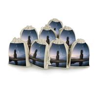 Paquete de 8 bolsas de arpillera pequeñas de arpillera, bolsa de lavanda, bolsas de regalo pequeñas de arpillera, adecuadas para fiestas y festivales, así como bolsas de regalo hechas a mano, bolsas