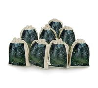 Paquete de 8 bolsas de arpillera pequeñas de jardín de luciérnagas, bolsa de lavanda, pequeñas bolsas de regalo de arpillera adecuadas para fiestas y festivales, así como bolsas de regalo hechas a