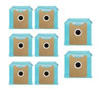 Paquete de 8 bolsas de polvo compatibles con Eufy Clean G40+ G40 Hybrid+ G35+ estación de vaciado automático robot aspiradora, piezas de repuesto, color azul