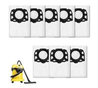 Paquete de 8 bolsas para aspiradora KFI 357 compatibles con Kärcher 2 Plus (color: blanco)