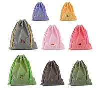 Paquete de 8 bolsillos con cordón para dibujos animados, bolsa de gimnasio impermeable, bolsa de deporte con cordón, bolsa multiusos, unisex, adecuada para senderismo, viajes al aire libre