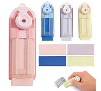 Paquete de 8 borradores Pencil Eraser, borradores de cuatro colores y cuatro recambios de repuesto Borradores retráctiles Borradores de lápiz Borrar errores de escritura de lápiz with Plastic Sleeve