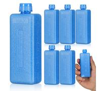 Paquete de 8 cajas de cristal de hielo reutilizables para aire acondicionado portátil, paquetes de refrigeración recargables de 4.5 pulgadas para aire acondicionado, enfriadores de pantano y