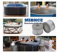 Paquete de 8 cartuchos de filtro de repuesto para piscinas hinchables y jacuzzis Mspa.