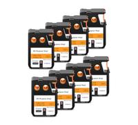 Paquete de 8 cintas de etiquetas de repuesto para 1868767 A1868767 Negro sobre naranja Cinta de vinilo autoadhesiva industrial multiuso 19 mm x 7 m Compatible con DYMO XTL-300 XTL-500