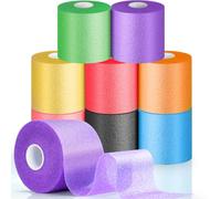 Paquete de 8 cintas preenvolventes de colores aleatorios, cinta atlética de primera calidad para fútbol de pelo, diademas de espuma preenvolvente deportivas