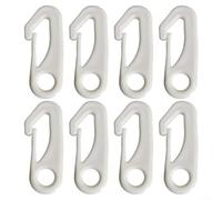 Paquete de 8 clips de gancho resistentes para mástil de bandera, hechos de nailon, compatibles con banderas con ojales estándar, resistentes al agua y silenciosos