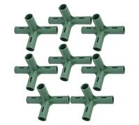 Paquete de 8 conectores de junta de marco de invernadero resistentes para tubos de 19 mm, soportes de soporte de estructura de jardín para construir un refugio estable para plantas (3#)