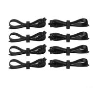 Paquete de 8 correas ajustables para plantas con hebilla de PVC para soporte flexible, árboles frutales, arbustos ornamentales, contenedores negros, herramienta de jardinería multiusos (30 x 1,3 cm)