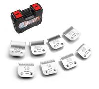 Paquete de 8 cuchillas de repuesto de acero inoxidable removibles para el aseo de perros, compatibles con los cortapelos para mascotas Andis/Oster A5/Heiniger/Moser Max 50/Wahl.