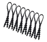 Paquete de 8 diademas elásticas negras de moda con doble gancho para el pelo, duraderas, para varios peinados y ocasiones