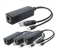 Paquete de 8 divisores PoE de 5 V, adaptador de 48 V a 2,4 A con conector micro-USB, para cámaras IP, tabletas, Raspberry Pi y más.