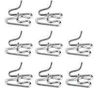 Paquete de 8 eslabones extensores de collar de perro, conectores de cadena de entrenamiento de metal plateado para correa de mascotas, accesorios de hierro, piezas de extensión ajustables seguras para
