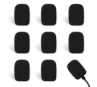 Paquete de 8 fundas de espuma para micrófono, protector de micrófono de espuma para parabrisas de micrófono, mini parabrisas, fundas de espuma de esponja, protección de escudo(negro)