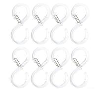 Paquete de 8 ganchos en forma de S transparentes, sin taladro, para cocina, baño, almacenamiento, organización, ropa, toallas, utensilios, solución para colgar utensilios de cocina, ahorro de espacio