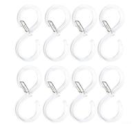 Paquete de 8 ganchos en S transparentes para cocina y baño, ganchos de pared sin taladro, ahorro de espacio, hechos de plástico PP resistente, fácil de instalar y discreto en la organización del hogar