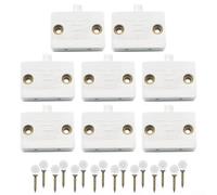 Paquete de 8 interruptores de contacto de luz LED para puerta de armario para activación automática de iluminación, compatible con varios sistemas de luz, montaje de tornillo (blanco)