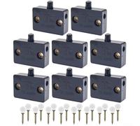Paquete de 8 interruptores de contacto de luz LED para puerta de armario para activación automática de iluminación, compatible con varios sistemas de luz, montaje de tornillo (negro)