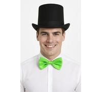 Paquete de 8 juegos de sombrero de copa Lincoln negro y pajarita verde, accesorios de disfraz para adultos, sombreros de fieltro altos y pajaritas verdes satinadas para grupos, teatro, día del libro