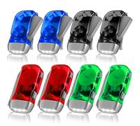 Paquete de 8 linterna de manivela sin batería linterna potente luz de emergencia recargable de emergencia linterna LED de supervivencia para deportes al aire libre