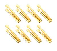 Paquete de 8 mini pinzas de hielo de acero inoxidable, pinzas pequeñas para servir aperitivos, pinzas para fiestas, café, té, bar, cocina