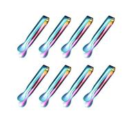 Paquete de 8 mini pinzas de hielo para azúcar, pinzas pequeñas de acero inoxidable, pinzas para servir aperitivos, pinzas para fiestas, café, té, bar, cocina