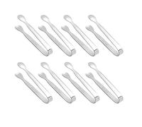 Paquete de 8 mini pinzas de hielo para azúcar, pinzas pequeñas de acero inoxidable, pinzas para servir aperitivos, pinzas para fiestas, café, té, bar, cocina