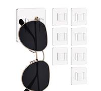 Paquete de 8 organizadores de gafas de sol de pared, soporte acrílico para colgar varios lentes, estante transparente para almacenamiento de gafas, decoración del hogar, oficina, dormitorio, marido,