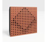 Paquete de 8 paneles acústicos pequeños "Wilds-Mini" | Panel de pared decorativo absorbente de sonido | Reducción de ruido | Absorción y difusión | 25 x 25 cm | Placas perforadas de color: [Cereza |