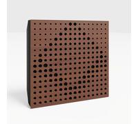 Paquete de 8 paneles acústicos pequeños "Wilds-Mini" | Panel de pared decorativo absorbente de sonido | Reducción de ruido | Absorción y difusión | 25 x 25 cm | Placas perforadas de color: [tuerca |