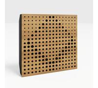 Paquete de 8 paneles acústicos pequeños "Wilds-Mini" | Panel decorativo de pared absorbente de sonido | Reducción de ruido | Absorción y difusión | 25 x 25 cm | Placas perforadas de color: [Roble |